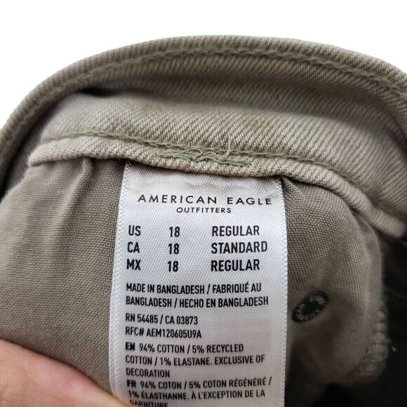 American Eagle 90s Bootcut High Rise Jeans Light Green Size 18 Regular - Picture 11 of 11